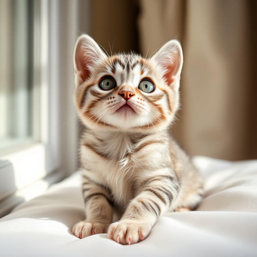 Rowan, Silver Mackerel Tabby Scottish Fold kitten