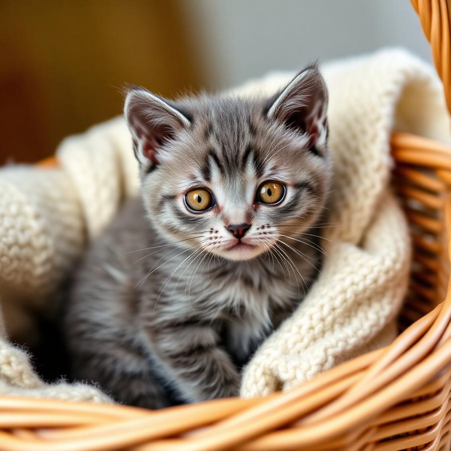Isla, Blue (Solid Grey) Scottish Fold kitten